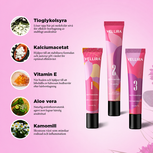 Vellira™ Kit för omedelbar och permanent hårborttagning