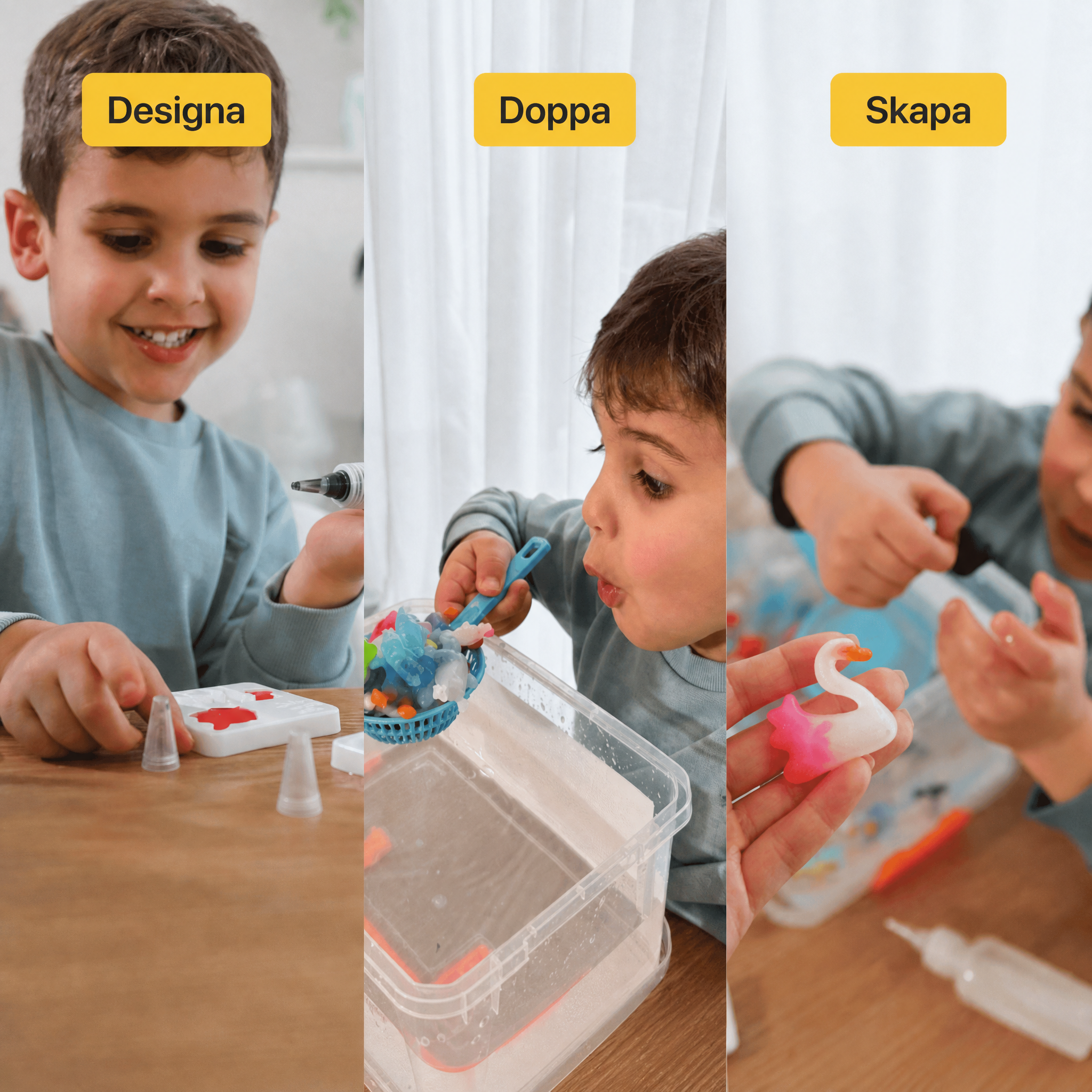 Vellira™ Skapa dina egna figurer kit (6 färger, 8 formar)